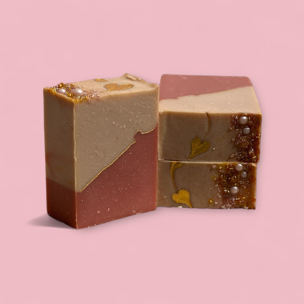 Handmade Soap Shea Butter Bath Bar Pink Sugar Fragrance Oil Vegan Friendly Beauty Product Self Care Bathroom Elegant Soap for Wedding Favor