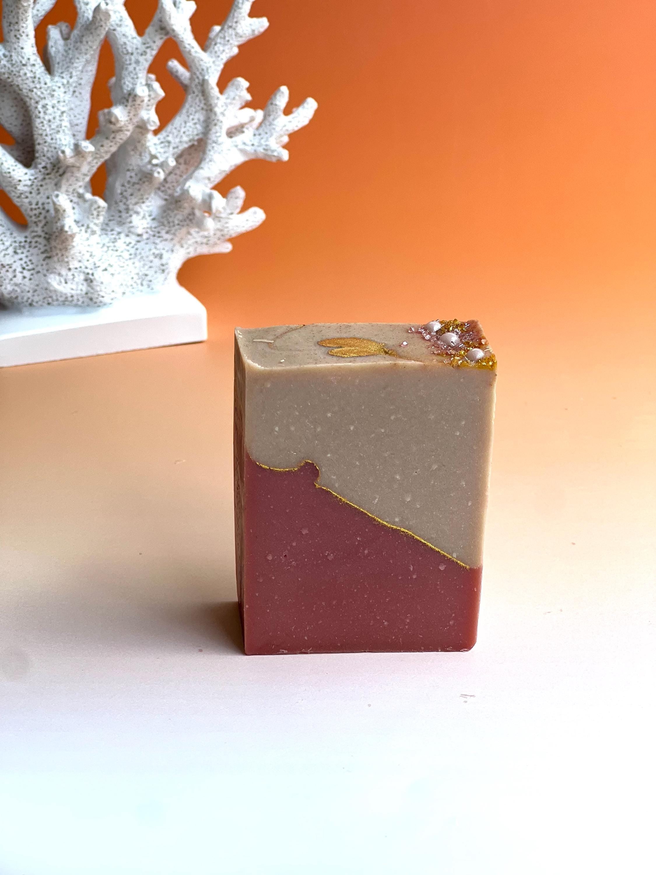 Handmade Soap Shea Butter Bath Bar Pink Sugar Fragrance Oil Vegan Friendly Beauty Product Self Care Bathroom Elegant Soap for Wedding Favor