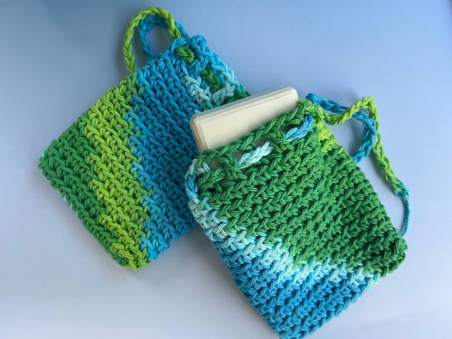 100 Percent Cotton Soap Saver Bag Handmade Soap Bag Soap Sock Hand Made Spa Gift EcoFriendly Reusable Bath Accessory 100% Cotton