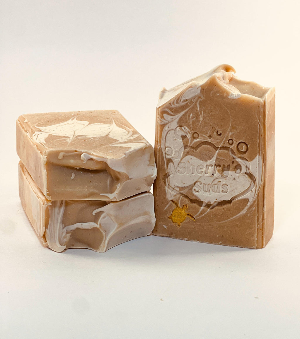 Oatmeal Milk and Honey Fragranced Handmade Exfoliating Soap Handmade Soap Moisturizing Soap Oatmeal Soap Face Bar Gentle Soap Face and Body