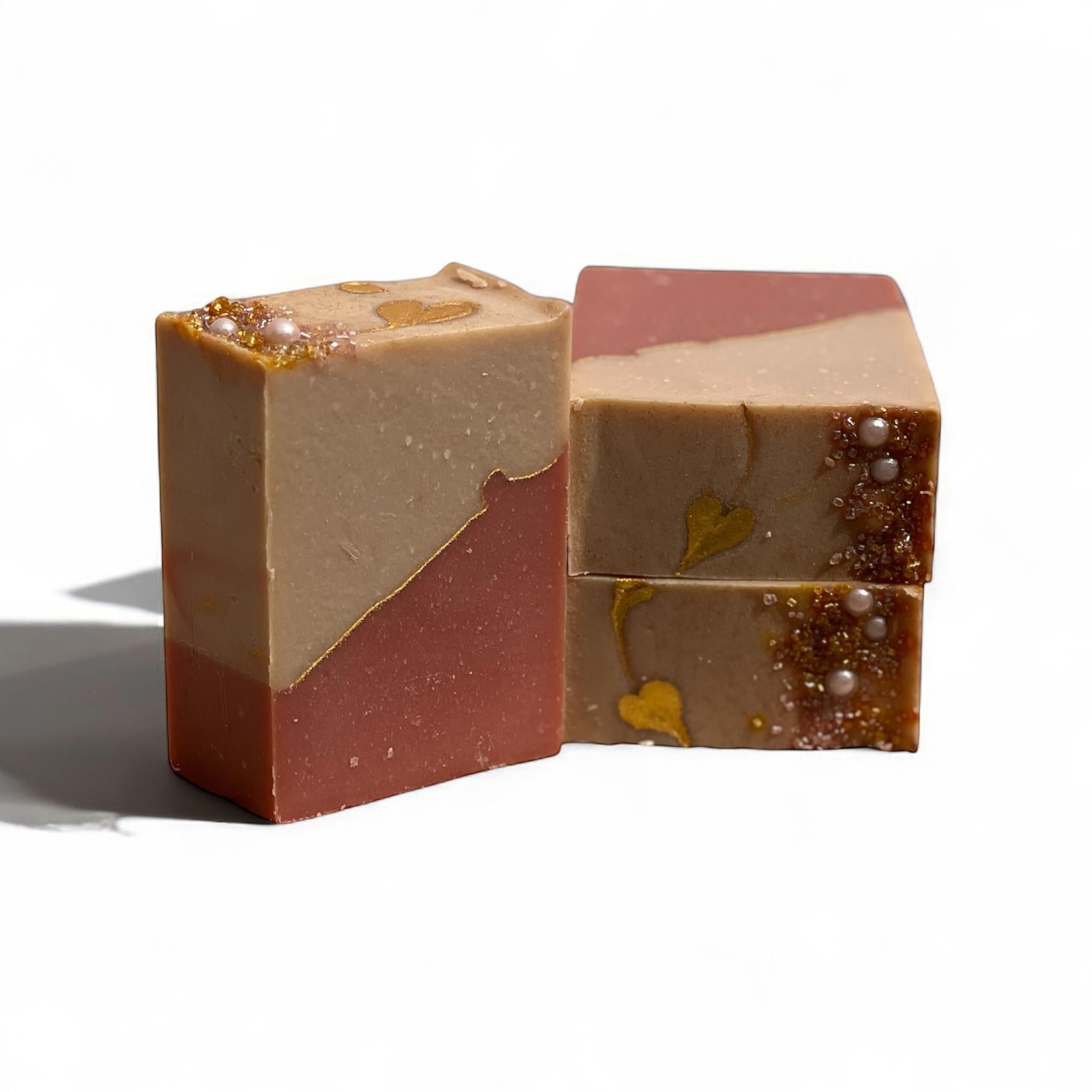 Handmade Soap Shea Butter Bath Bar Pink Sugar Fragrance Oil Vegan Friendly Beauty Product Self Care Bathroom Elegant Soap for Wedding Favor