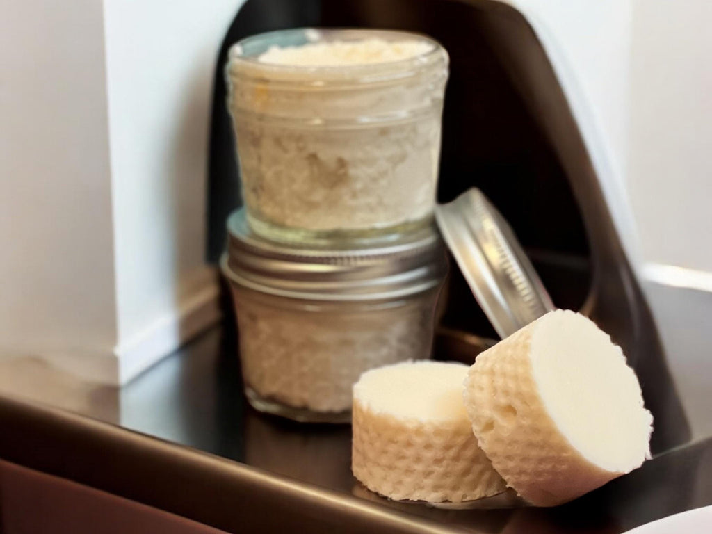 Handmade Moisturizing Shave Soap Set for Him Fathers Day Gift Idea Rustic Barber Shop Shave Disc With Bowl and Brush or Replacement pucks