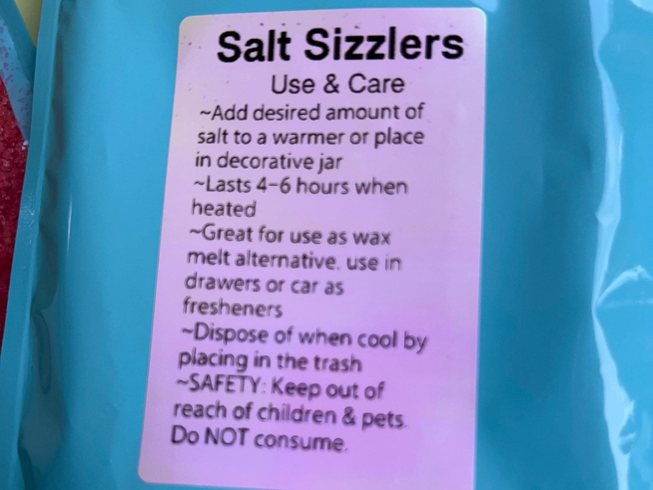 Salt Sizzlers Scented Aroma Crystals for Home Decor Therapeutic Salt Simmers for Relaxation Office Gift Wax Melt Alternative