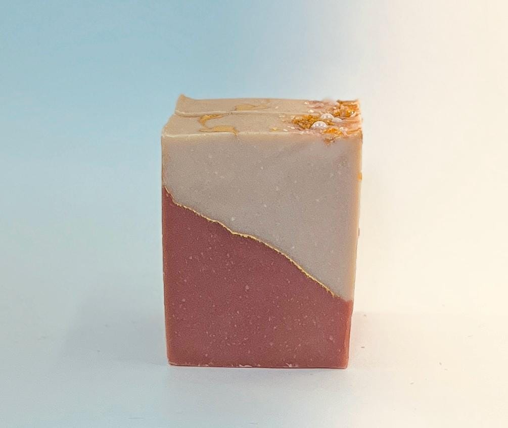 Handmade Soap Shea Butter Bath Bar Pink Sugar Fragrance Oil Vegan Friendly Beauty Product Self Care Bathroom Elegant Soap for Wedding Favor