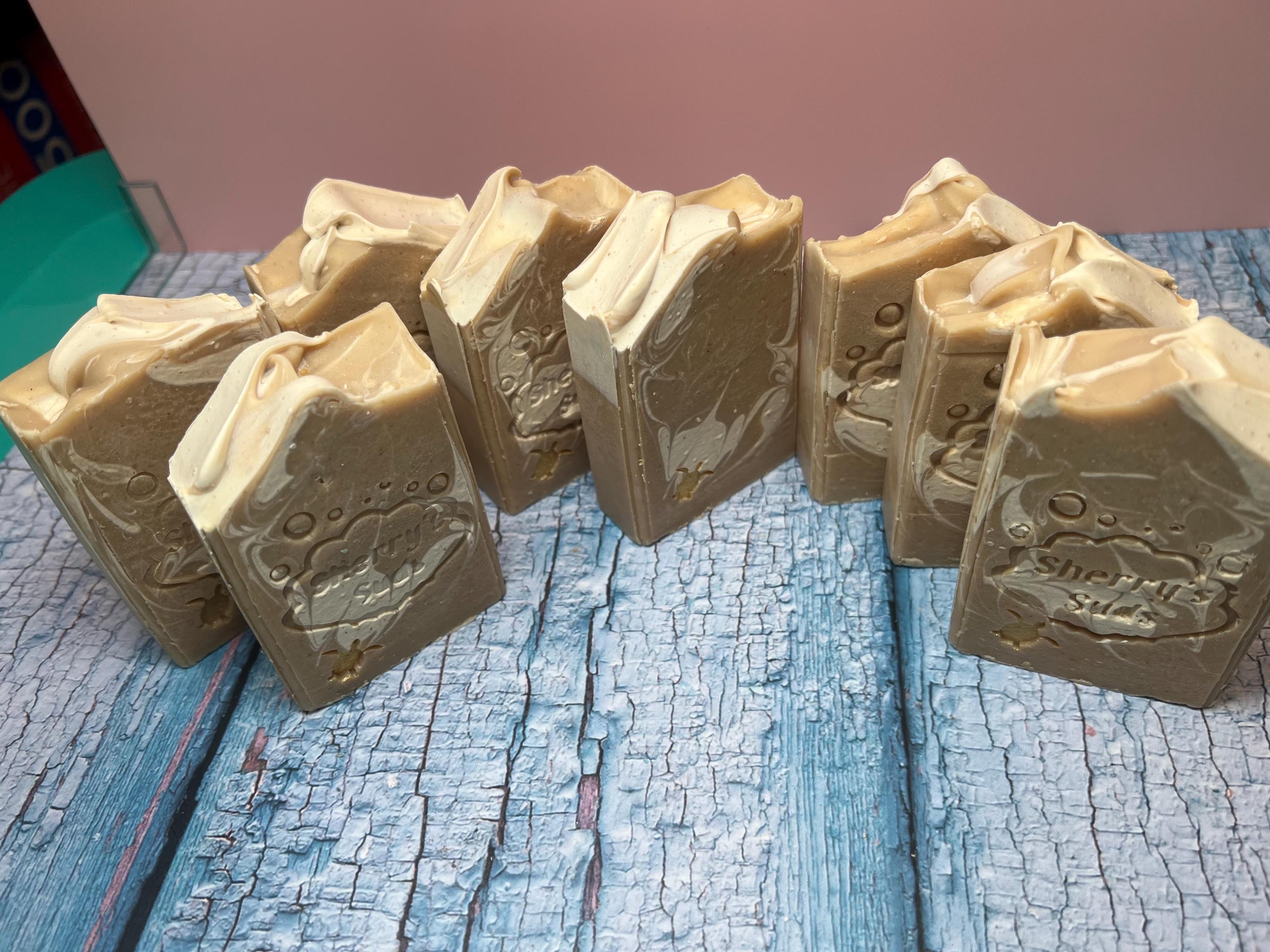 Oatmeal Milk and Honey Fragranced Handmade Exfoliating Soap Handmade Soap Moisturizing Soap Oatmeal Soap Face Bar Gentle Soap Face and Body