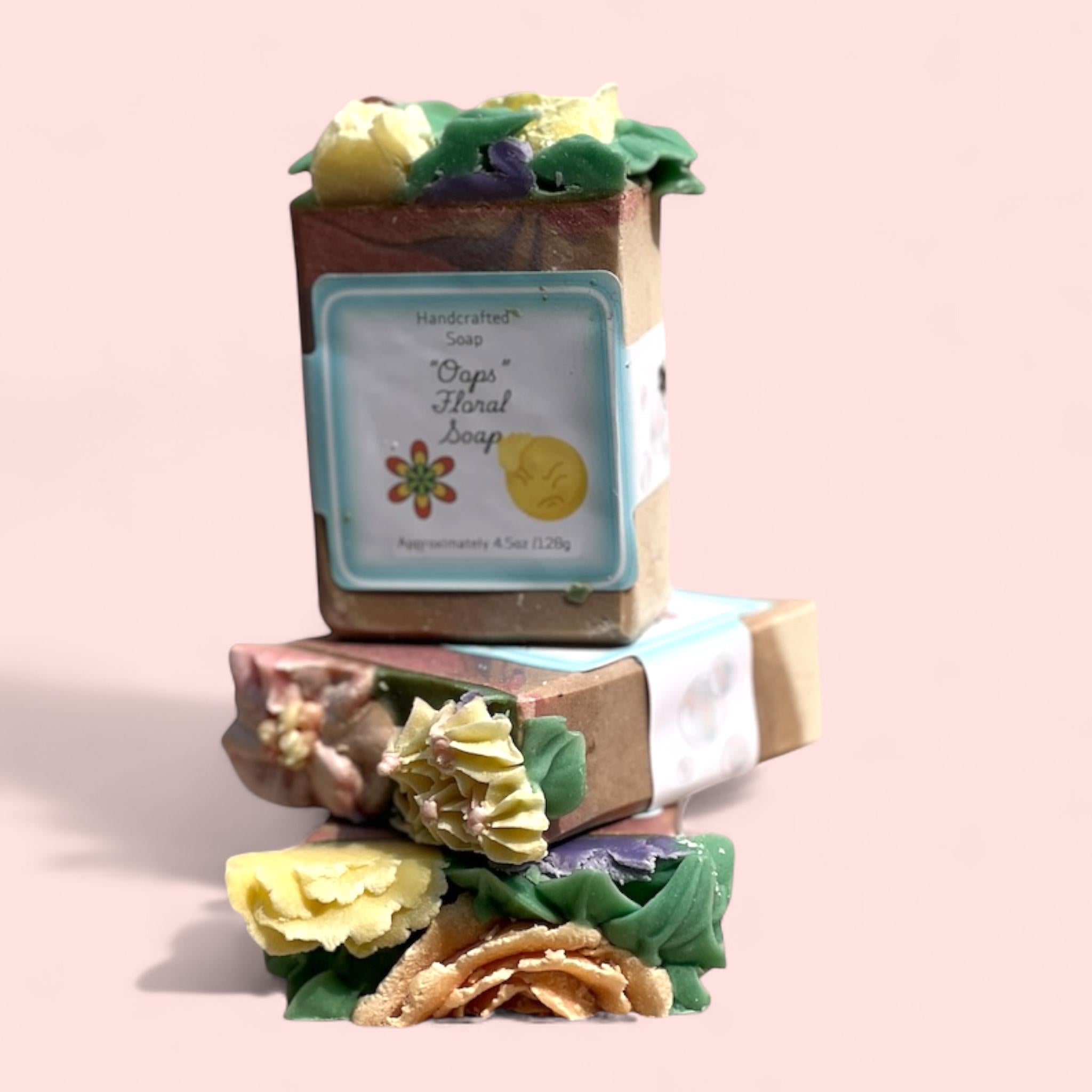 Floral Soap Handmade Vanilla and Lavender Vegan Soap for Face and Body Moisturizing Artisan Soap Gift for Her