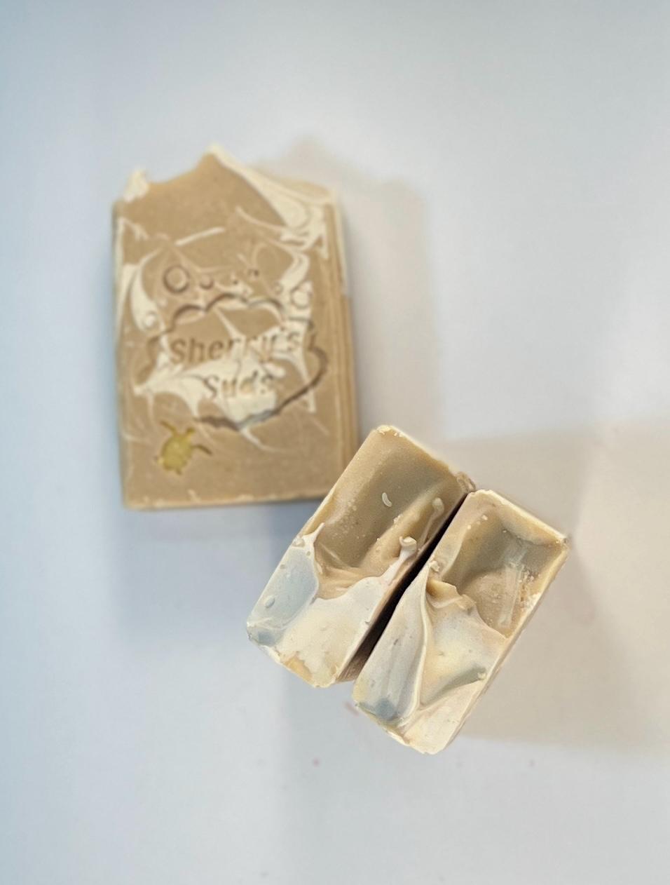 Oatmeal Milk and Honey Fragranced Handmade Exfoliating Soap Handmade Soap Moisturizing Soap Oatmeal Soap Face Bar Gentle Soap Face and Body