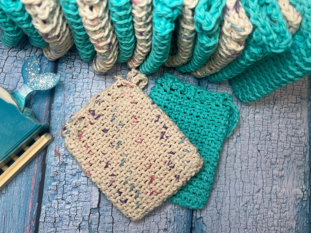 100 Percent Cotton Soap Saver Bag Handmade Soap Bag Soap Sock Hand Made Spa Gift EcoFriendly Reusable Bath Accessory 100% Cotton