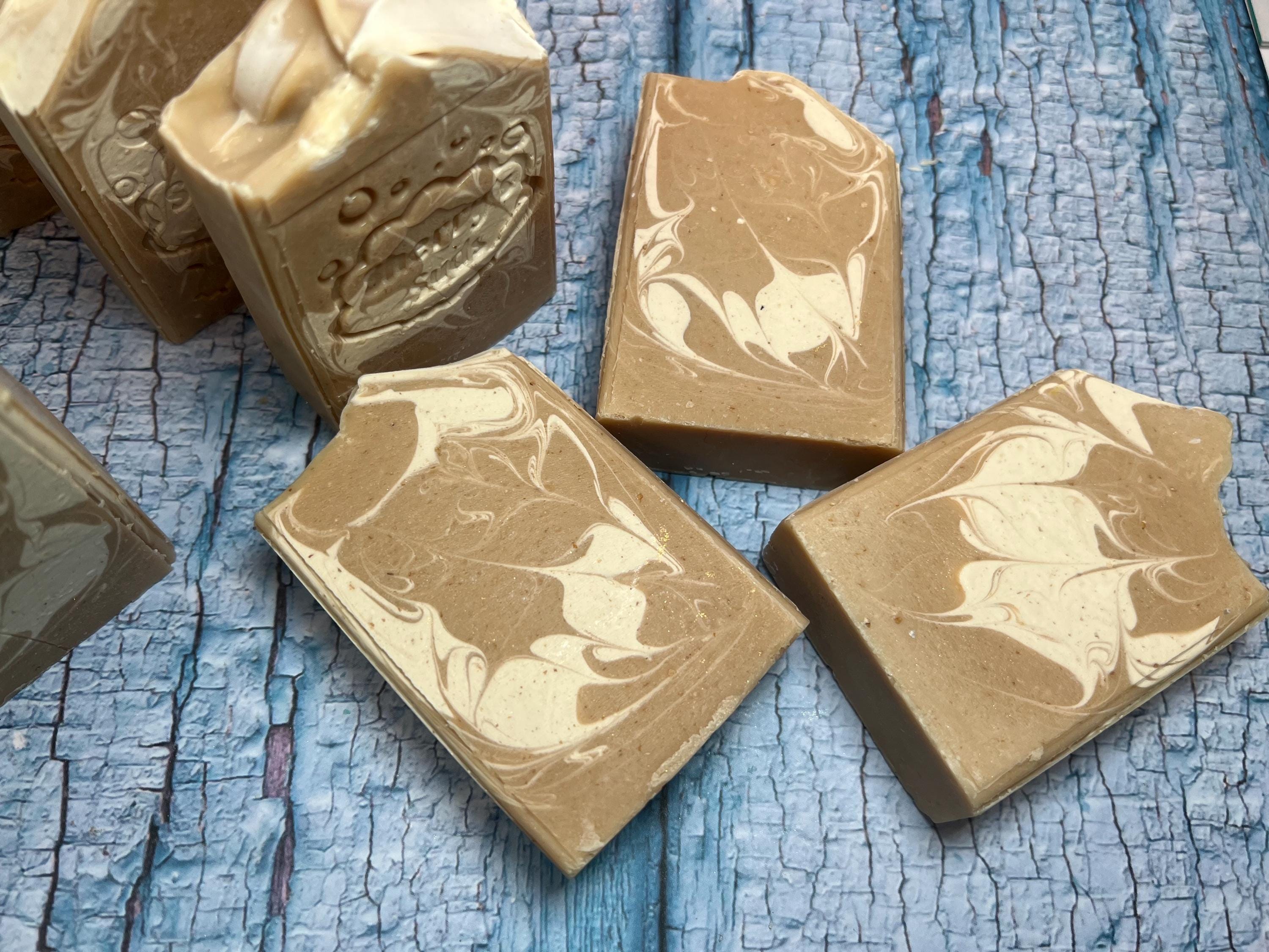 Oatmeal Milk and Honey Fragranced Handmade Exfoliating Soap Handmade Soap Moisturizing Soap Oatmeal Soap Face Bar Gentle Soap Face and Body